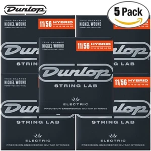 5-PACK Dunlop DEN1156 Nickel Plated Electric Guitar Strings 11-56 - Picture 1 of 1
