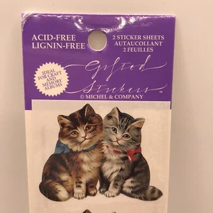 Pegatinas para gatos gatitos The Gifted Line John Grossman 2 hojas nuevas sin ácido lignino - Imagen 1 de 6