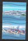 P.R. OF CHINA 2021-9 PAKISTAN JOINT ISSUE PORTS WAVE SHAPED COMP. SET OF 2 STAMP