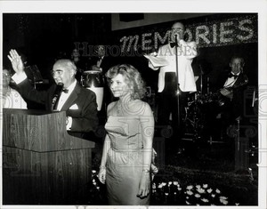 1985 Press Photo Ana Maria Fuste and Ralph Di Santo at Mercy Hospital Ball