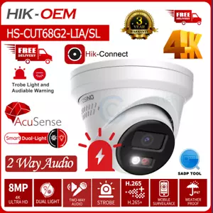 Hik Compatible 8MP Smart Light Active Alarm 2way Audio Speaker IP Camera - Picture 1 of 16