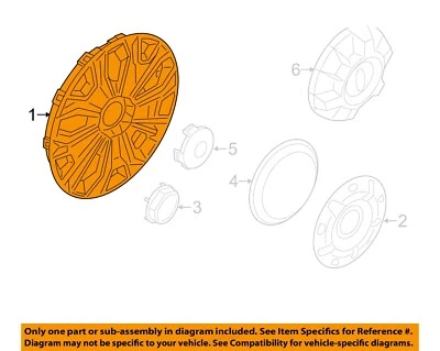 FORD OEM 15-23 E-Transit Wheels Covers Trim-Wheel Cover CK4Z1130J - Image 1 of 2