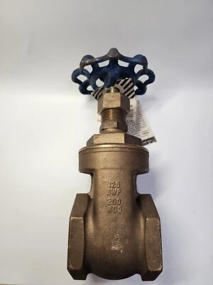 T-113 NIBCO 2" Threaded Bronze Solid Wedge Stem Gate Valve 200 WOG Class 125 WSP - Image 1 of 4