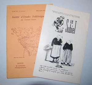 SOCIETE D'ETUDES FOLKLORIQUES DU CENTRE OUEST + LE SUBIET 1973 März-April - Bild 1 von 1