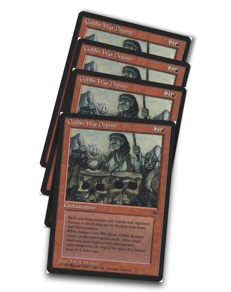 4x Goblin War Drums (Menges) Fallen Empires Regular MTG Magic x4 - Playset - Image 1 of 1