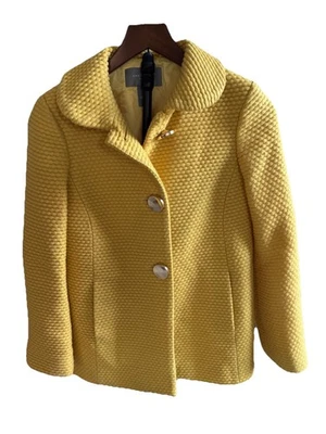Ann Taylor Petites Women’s Yellow Gold Wool Coat Jacket Blazer 2p - Image 1 of 4