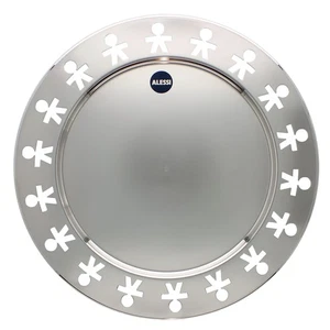 Alessi Girotondo Serving Tray King Kong, Round 15.75in, Stainless Steel AKKGT-KE - Picture 1 of 9