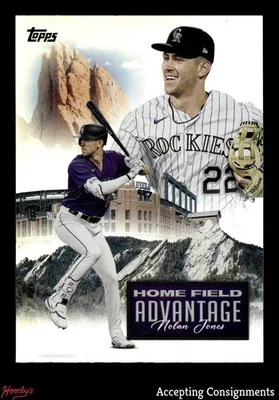 2024 Topps Home Field Advantage #HFA26 Nolan Jones SP ROCKIES - Image 1 of 2