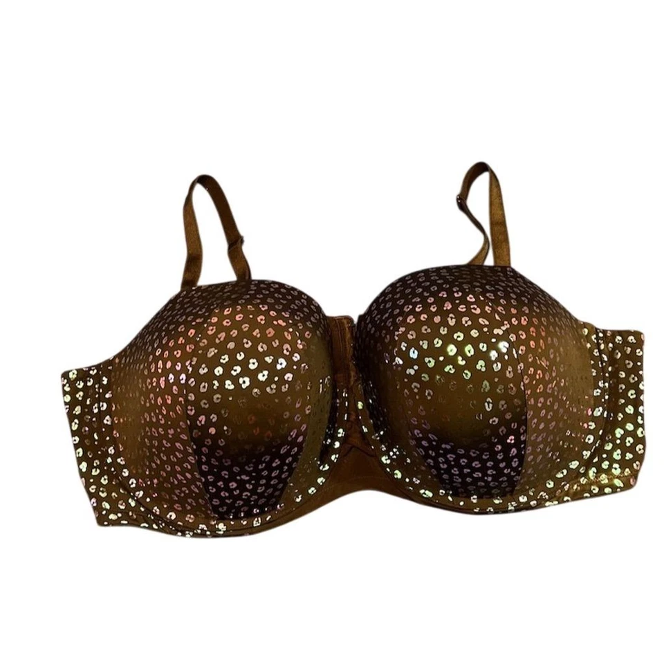 Sujetador Torrid Lentejuelas Adornado 46DDD Multicolor Con Aros Impresionante Convertible  Foto 1 de 4