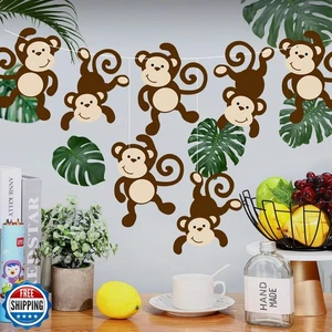 Qunclay Monkey Cutouts Jungle Party Decorations Monkeys Birthday Party Suppli - Picture 1 of 5