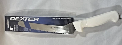 DEXTER-RUSSELL,INC. New Dexter-Russell 8" Offset Serrated Scalloped Edge Bread and Sandwich Knife