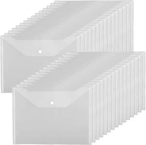 30 Piezas Sobres de Plástico, Transparente Reutilizable Poli Carpeta de Archivos Impermeable con - Imagen 1 de 12