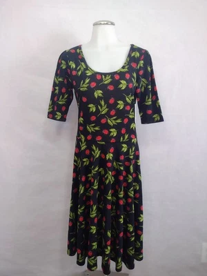 Vestido LuLaRoe Ladybug con estampado de hojas para mujer mediano nuevo con etiquetas Foto 1 de 4