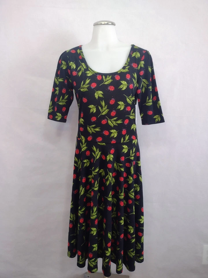 Vestido LuLaRoe Ladybug con estampado de hojas para mujer mediano nuevo con etiquetas Foto 1 de 4
