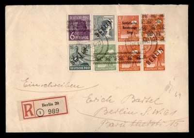 DR WHO 1948 GERMANY SOVIET ZONE BERLIN OVPT REGISTERED w21735 - Image 1 of 2
