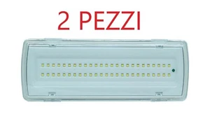 2 X Lampada Di Emergenza Con 50 Led Completa Di Incasso E Batteria Luce Bianca 4 - Foto 1 di 4