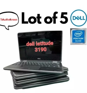 Lot of 5 Dell Latitude 3190 2-in-1 Pentium Silver 1.1GHz 11" 4GB RAM 128GB SSD - Picture 1 of 9