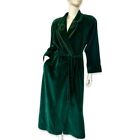 Vintage I. Magnin 90s Womens Green Velvet Holiday Christmas Robe Size Medium