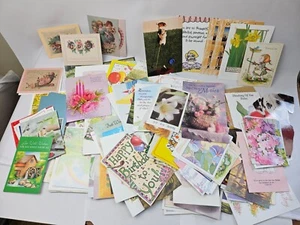 Vtg Lot 180 Unused New Various Mix Greeting Cards Envelopes Birthday Get Well - Picture 1 of 5
