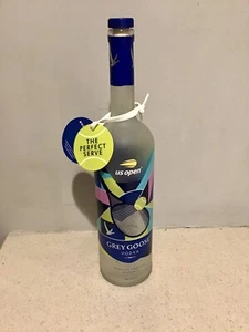 Ltd Edition 2022 US Open Tennis GREY GOOSE VODKA Empty Collectors Bottle +Recipe - Picture 1 of 3
