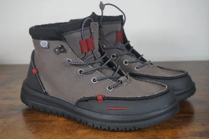 Hey Dude Bradley stivali in tela cerata scarpe grigio nero uomo taglia 8 - Foto 1 di 6
