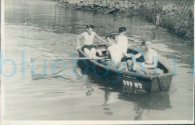 1946 Japan Kure Royal Engineers Rowing Orig Photo by British Soldier 3x2"  - Image 1 of 2