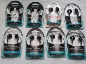 QUTY (8) Maxell EB-95 Stereo EarBuds Dynamic Sound Comfort Fit. Brand New - Picture 1 of 3