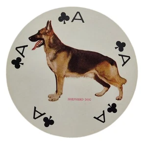 DEUTSCHER SCHÄFERHUND Berühmte Hunde der Welt Single Vintage Spielkarte Hongkong - Bild 1 von 2