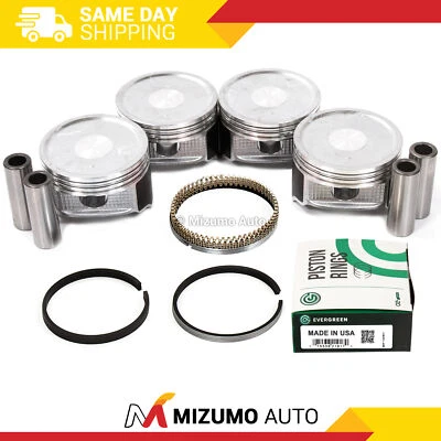 Pistons w/ Rings fit 04-11 Mitsubishi Outlander Eclipse Lancer 2.4 4G69 - Image 1 of 4