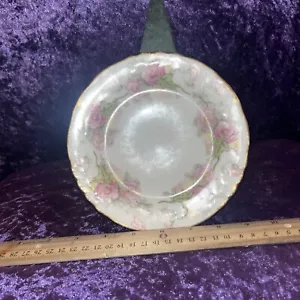 LIMOGES, France Elite L PINK CARNATIONS Plate PLATTER 6 1/2” - Picture 1 of 5