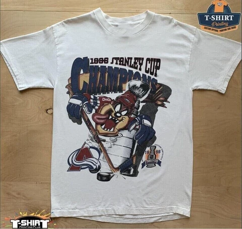 vintage nhl colorado avalanche l00ney tunes stanley cup unisex t-shirt s-3xl Cover