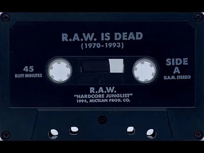 R.A.W. - R.A.W. Is Dead 2 x кассетная лента - хардкор Ragga джунгли Raw DJ микстейп - Изображение 1 из 1
