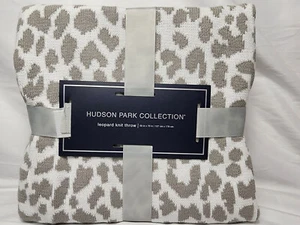 HUDSON PARK COLLECTION LEOPARD KNIT THROW BLANKET 50X70 IN NIP - Picture 1 of 4