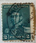 Argentina 1892/98 San Martin 2 Peso Green Mh