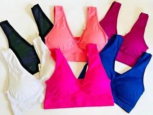 3/6 Women's Sports Bras Yoga Activewears Workout Gym Bra Top PLUS SIZE Gift pack - Picture 1 of 28