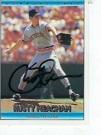 RUSTY MEACHAM SIGNED 1992 DONRUSS #654 - DETROIT TIGERS - Image 1 of 1