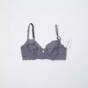 Calvin Klein Lace Full Coverage Unlined Bra Gray Size 32C (Pre-owned/as pictured - Picture 1 of 2