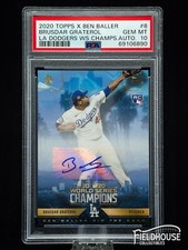 2020 Topps X Ben Baller Brusdar Graterol Dodgers WS Champs Auto Rookie RC PSA 10