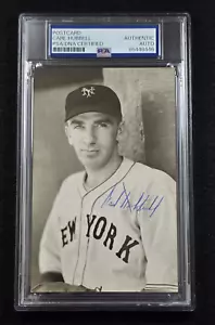CARL HUBBELL Signed Real Photo Postcard-HALL OF FAME-NEW YORK GIANTS-PSA - Picture 1 of 4