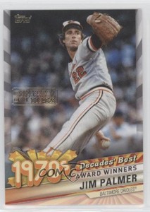 2020 Topps Decades Best Celebration of the Decades /100 Jim Palmer #DB-JP HOF