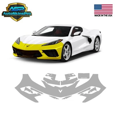 Precut Paint Protection Film (PPF) for 2020-2025 Corvette Stingray Front Bumper - Image 1 of 4