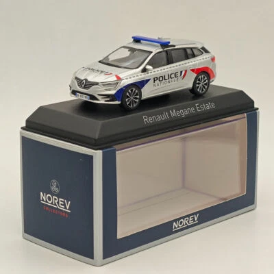Norev 1/43 Renault Megane Estate 2022 "Police Nationale" Diecast Model Silver - Image 1 of 4