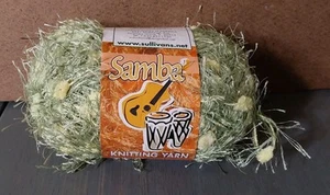 Sullivans Samba Eyelash Yarn 1 Skein 60 Yrds Green Guacamole - Picture 1 of 5