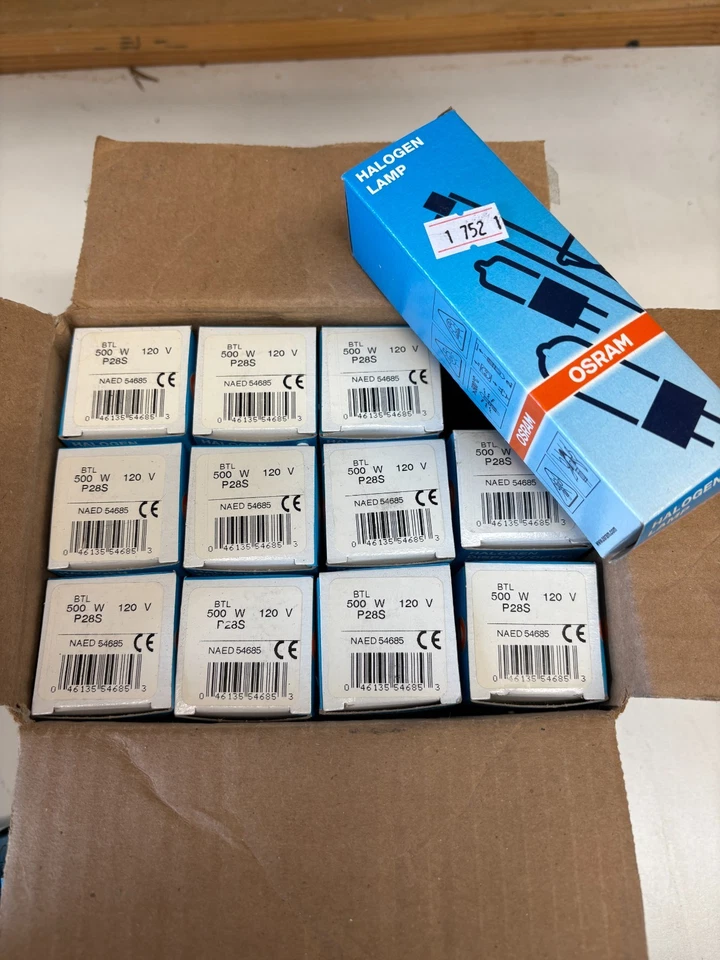 Paquete de 12 - 54685 Osram FLK 575W 120V BTL P28S NAED Lámpara halógena de escenario y club Foto 1 de 1