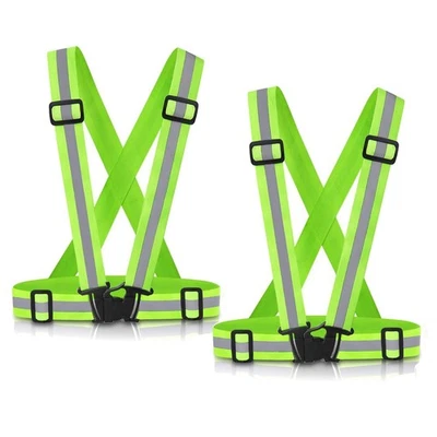 Reflective Vest Running Gear, 2Pack High Visible Safety VES for Cycling Joggi... - Image 1 of 4