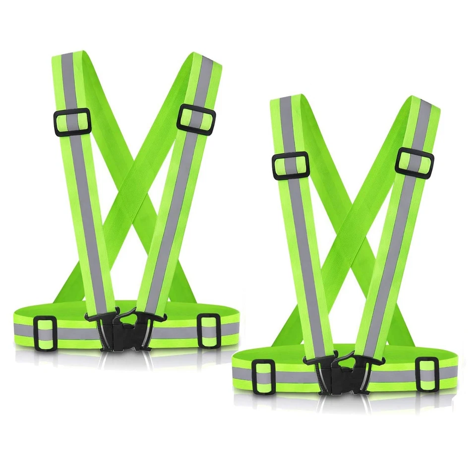 Reflective Vest Running Gear, 2Pack High Visible Safety VES for Cycling Joggi... - Image 1 of 4