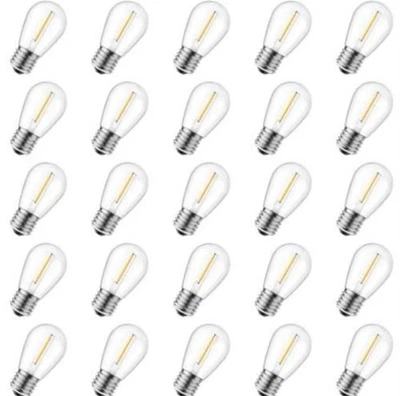 Minetom 25 Pack S14 LED 0.6W Replacement Light Bulbs, Outdoor Strin - Image 1 of 2