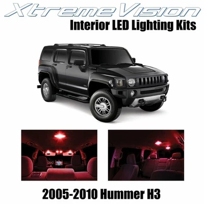 XtremeVision Interior LED for Hummer H3 2005-2010 (15 PCS) Red - Image 1 of 4