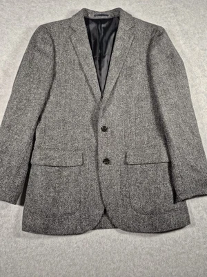 J.Crew Ludlow MOON Blazer 男式 38R 人字形羊毛棉英国布外套 — 第 1/4 张图片