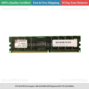 KTC-ML370G3/1G Kingston 1GB (2x512MB) DDR Registered ECC PC-2100 266Mhz - Picture 1 of 1